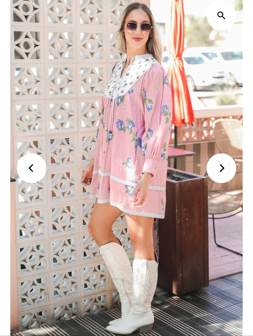 Nwt Boho Desert Bloom Pink Floral Babydoll Dress Festival Coastal Cowgirl Yoke - Picture 2 of 12